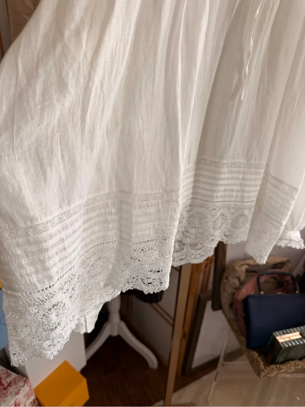 Zadig & Voltaire Theresa Cotton Lace Boho Blouse White Size L - Picture 4 of 13